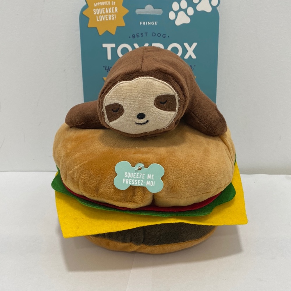 Dog toy cheeseburger
